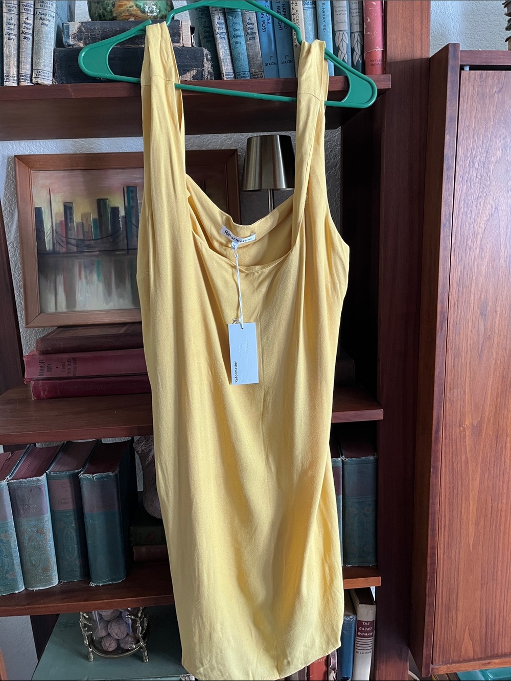 Reformation Yellow Mini Dress